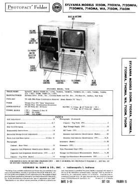 7140MA, 7140WA Ch= 1-437; Sylvania Hygrade, (ID = 2911756) Fernseh-E