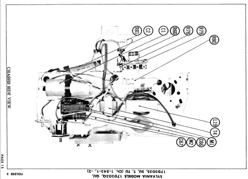 17D203QU Ch= 1-543-2; Sylvania Hygrade, (ID = 894576) Television