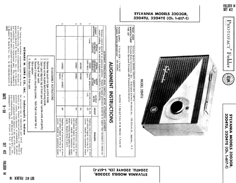 T6 Six Transistor 3204TU; Sylvania Hygrade, (ID = 784045) Radio