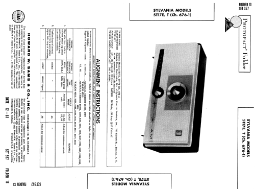 5T17T Ch= 676-1; Sylvania Hygrade, (ID = 742385) Radio