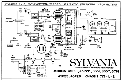 G651 Ch= 713 ; Sylvania Hygrade, (ID = 175475) R-Player