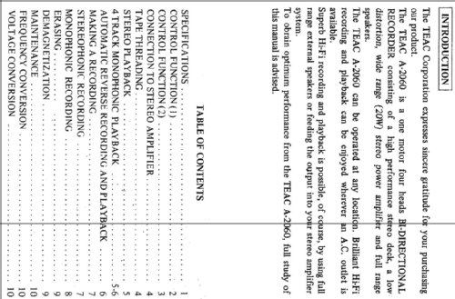 A-2060; TEAC; Tokyo (ID = 1090373) Sonido-V