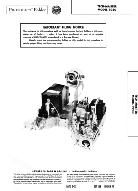 1930 Ch= 2430; Tech-Master Products (ID = 3019606) Televisore