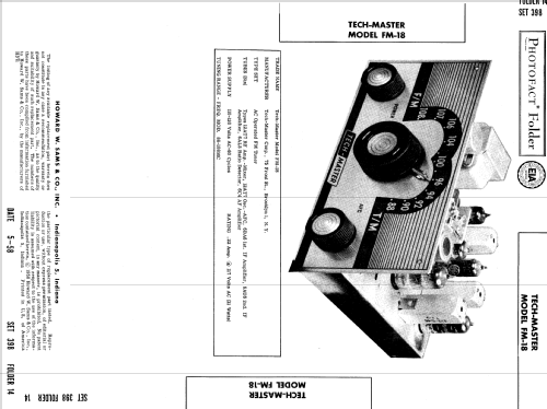 FM-18 ; Tech-Master Products (ID = 991464) Radio