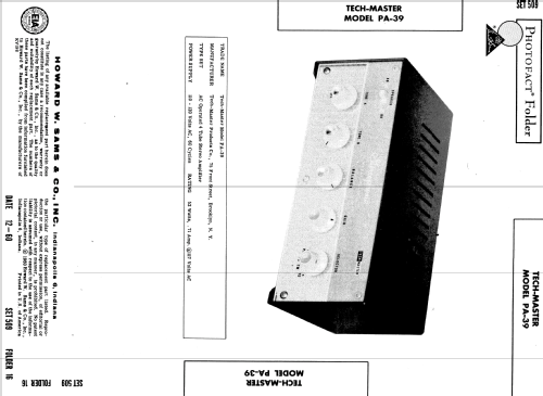 PA-39 ; Tech-Master Products (ID = 516907) Ampl/Mixer