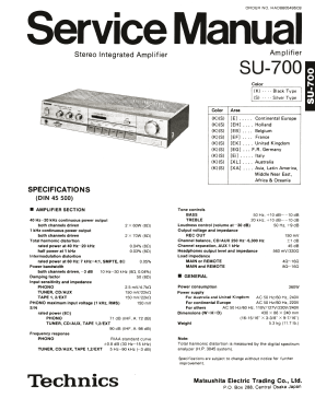 Integrated Stereo Amplifier SU-700; Technics brand (ID = 3137086) Verst/Mix