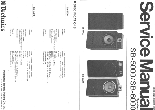 SB-5000; Technics brand (ID = 1421140) Speaker-P