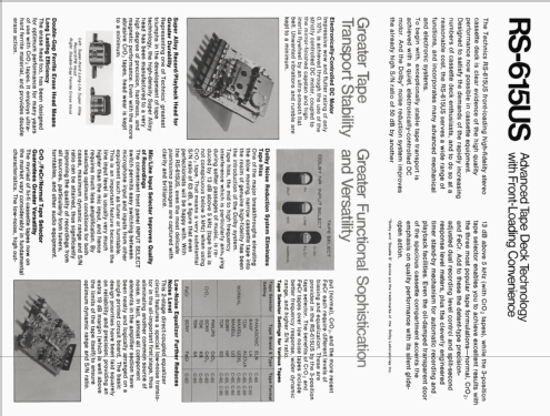 Stereo Cassette Deck RS-615US; Technics brand (ID = 2365365) Enrég.-R