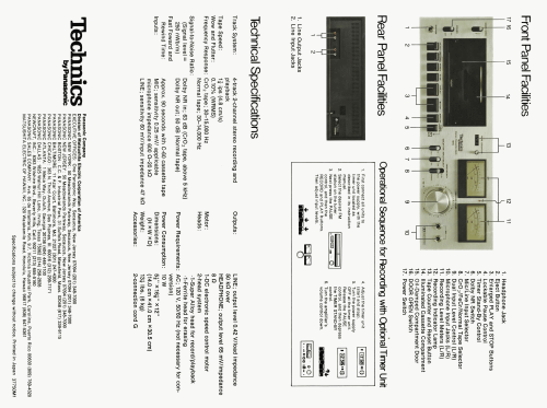 Stereo Cassette Deck RS-615US; Technics brand (ID = 2365367) Enrég.-R