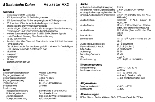 ADR-Tuner Astrastar AX2; TechniSat Digital (ID = 1545110) DIG/SAT