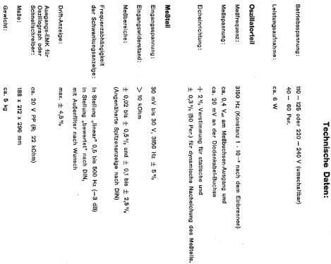 Tonschwankungsmesser ME101; Technisch (ID = 740734) Equipment