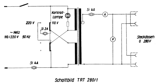 Trennregeltrafo TRT280/1; Technisch- (ID = 232402) Equipment