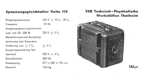 Spannungsgleichhalter Volto 110; Technisch- (ID = 813220) Power-S