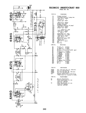 Aristocrat 950; Tecnico Electronics (ID = 2904368) Radio