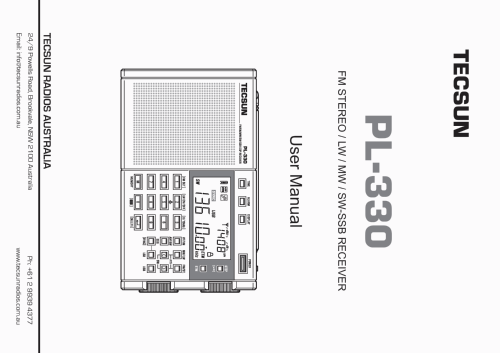 FM/LW/MW/SW-SSB DSP Receiver PL-330; Tecsun 德生通用电器... (ID = 2678943) Radio