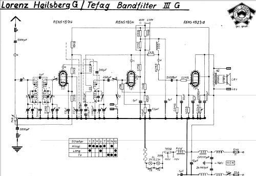 Bandfilter- Drei G; Tefag; Telephon (ID = 1093753) Radio