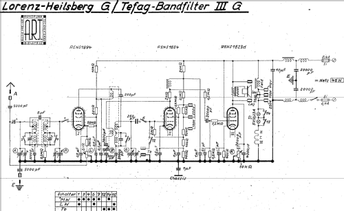 Bandfilter- Drei G; Tefag; Telephon (ID = 1583062) Radio