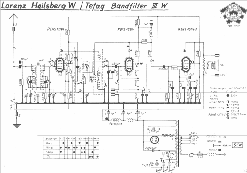 Bandfilter- Drei W; Tefag; Telephon (ID = 1093740) Radio