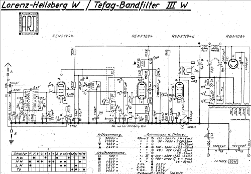 Bandfilter- Drei W; Tefag; Telephon (ID = 1595287) Radio