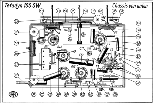 Tefadyn 100GW; Tefag; Telephon (ID = 46865) Radio