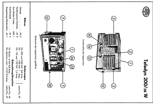 Tefadyn 200/38W; Tefag; Telephon (ID = 45494) Radio