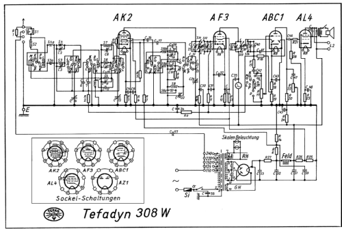 Tefadyn 308W; Tefag; Telephon (ID = 45963) Radio