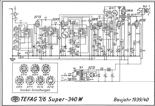 Tefadyn 340W/II; Tefag; Telephon (ID = 47337) Radio