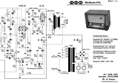 Weltbote W676; TeKaDe TKD, (ID = 585563) Radio