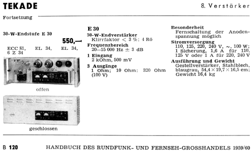 E30; TeKaDe TKD, (ID = 1960407) Ampl/Mixer