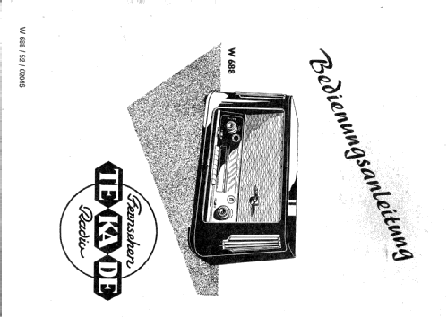 Weltakkord W688; TeKaDe TKD, (ID = 2090063) Radio