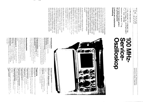 Service-Oszilloskop GH 150MHz 2335; Tektronix; Portland, (ID = 1364856) Equipment