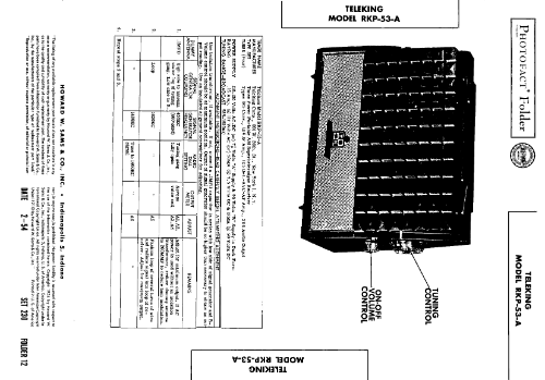 RKP-53-A; Tele King (ID = 3259875) Radio