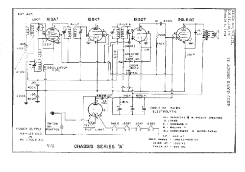 111 Ch= A late; Tele-Tone Radio Corp (ID = 393881) Radio