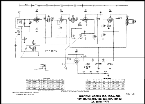 113 Ch= A late; Tele-Tone Radio Corp (ID = 486429) Radio