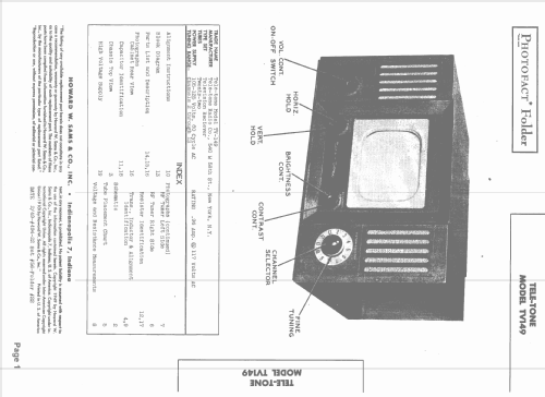 TV-149 ; Tele-Tone Radio Corp (ID = 1495047) Television