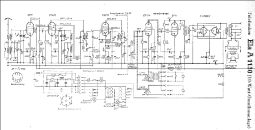 10-W-Omnibusanlage Ela A1130; Telefunken (ID = 7878) Autoradio