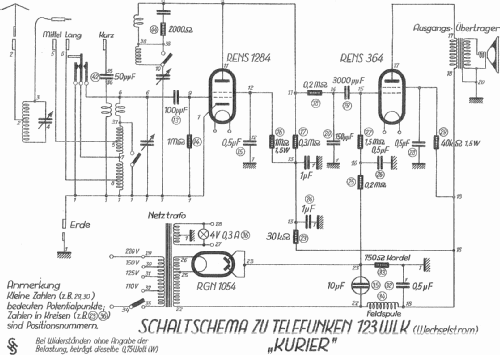 Kurier 123WL/o ; Telefunken; Wien (ID = 1449707) Radio