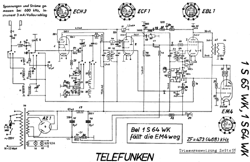 1S65WK; Telefunken (ID = 20503) Radio