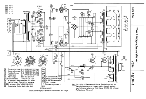 25-Watt-Lautsprecherverstärker V69a; Telefunken (ID = 1254746) Verst/Mix