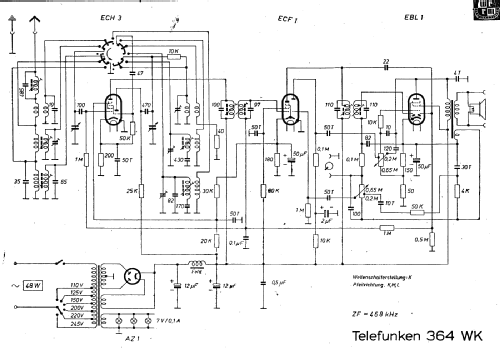 364WK ; Telefunken (ID = 2638427) Radio