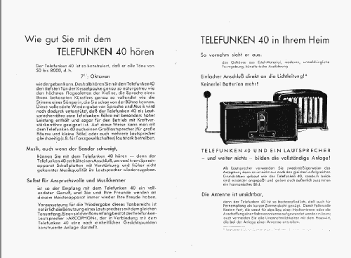 40W ; Telefunken (ID = 1766960) Radio