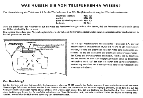 4A/30 Batt ; Telefunken (ID = 411425) Radio