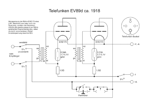 Zweiröhren-Niederfrequenzverstärker EV89d; Telefunken (ID = 334296) Ampl/Mixer