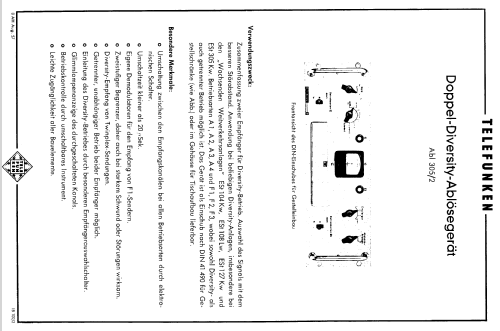 Ablösegerät Abl 305/2; Telefunken (ID = 1353386) Divers