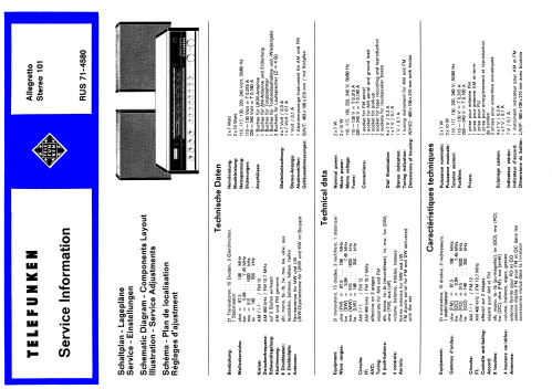 Allegretto Stereo 101; Telefunken (ID = 1999891) Radio