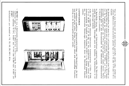 Antennenverteiler-Anlagen VtSt118 - VtSt364 - VtSt356/4; Telefunken (ID = 1357766) RF-Ampl.