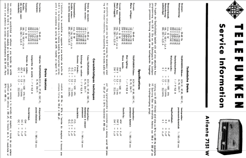 Atlanta 7151W; Telefunken (ID = 1195957) Radio