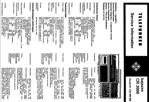 Bajazzo CR2000; Telefunken (ID = 364920) Radio