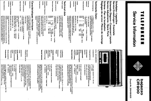Bajazzo CR900; Telefunken (ID = 364944) Radio
