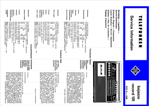 Bajazzo Record 101; Telefunken (ID = 1999427) Radio